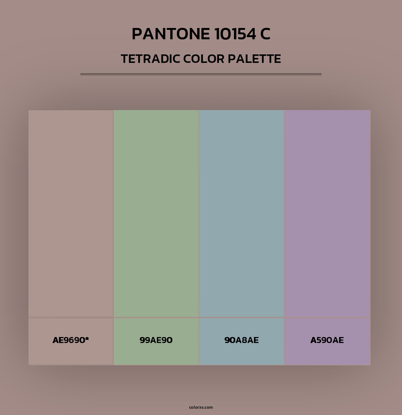 PANTONE 10154 C - Tetradic Color Palette