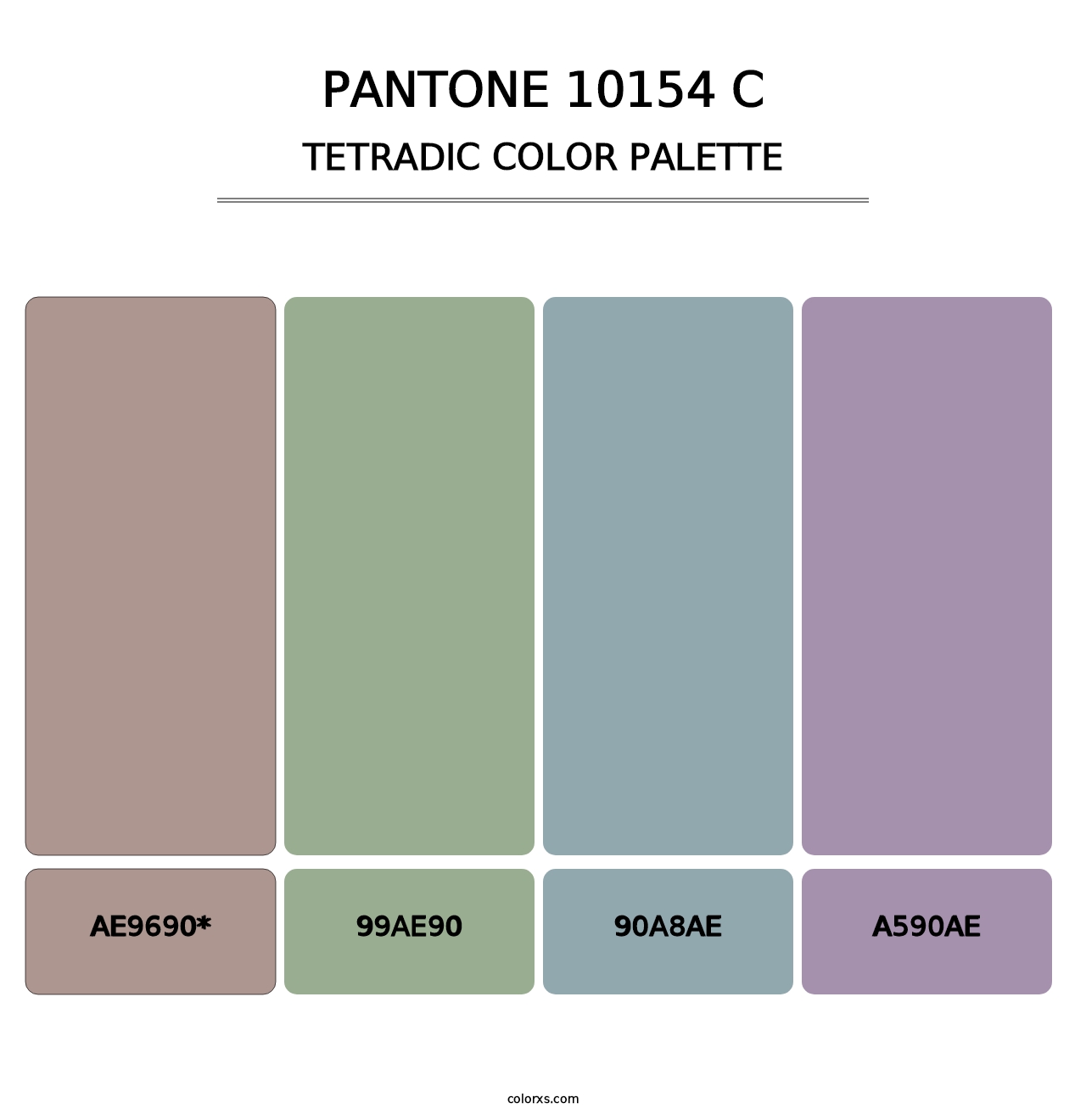 PANTONE 10154 C - Tetradic Color Palette