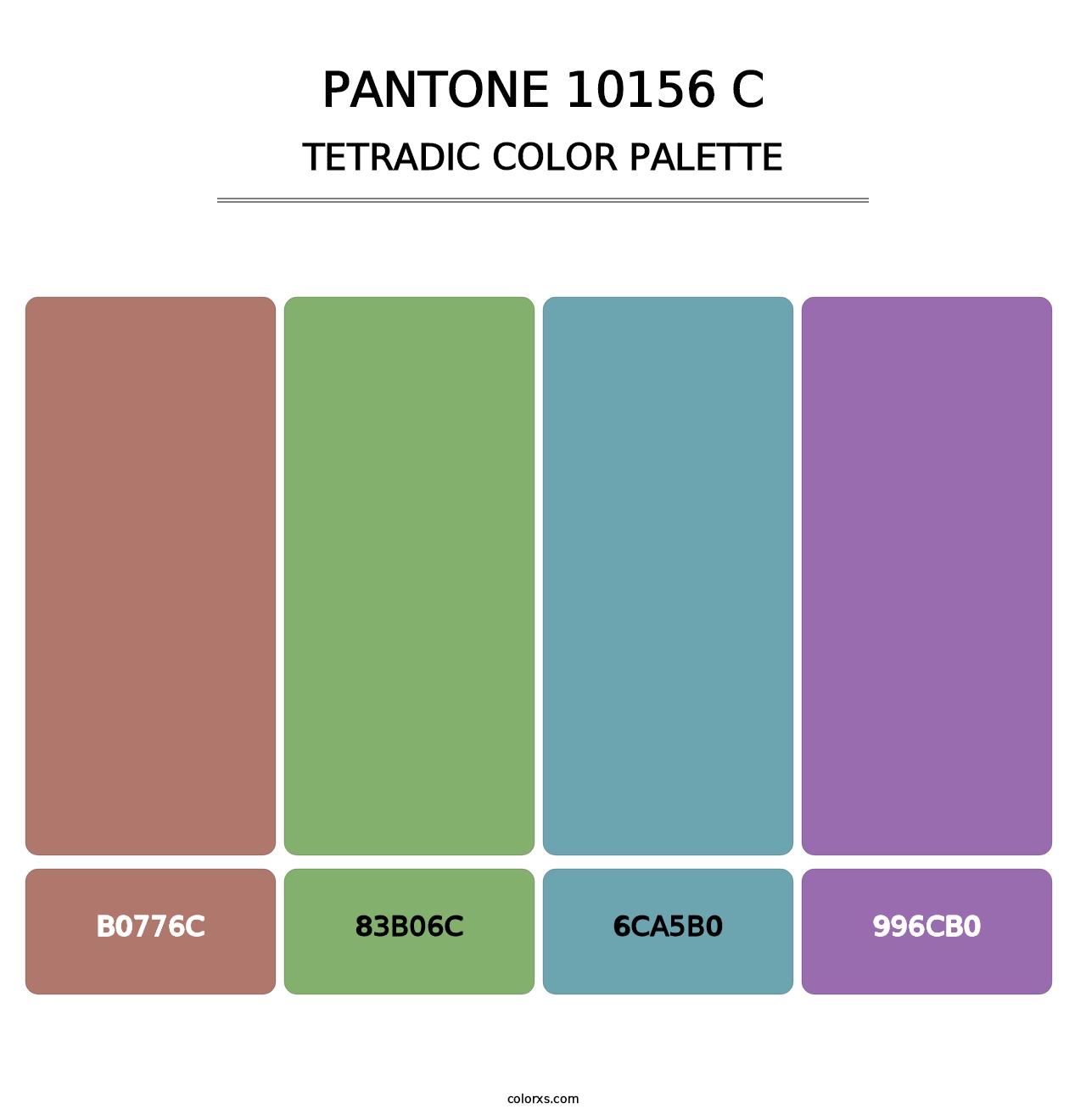 PANTONE 10156 C - Tetradic Color Palette