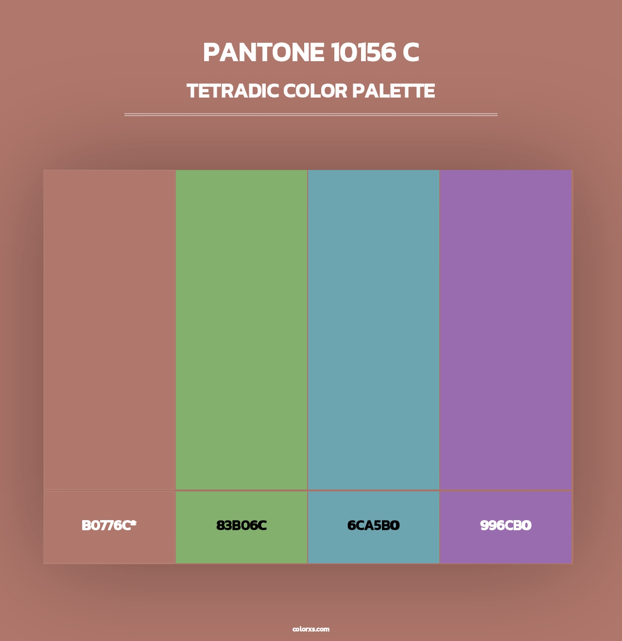 PANTONE 10156 C - Tetradic Color Palette