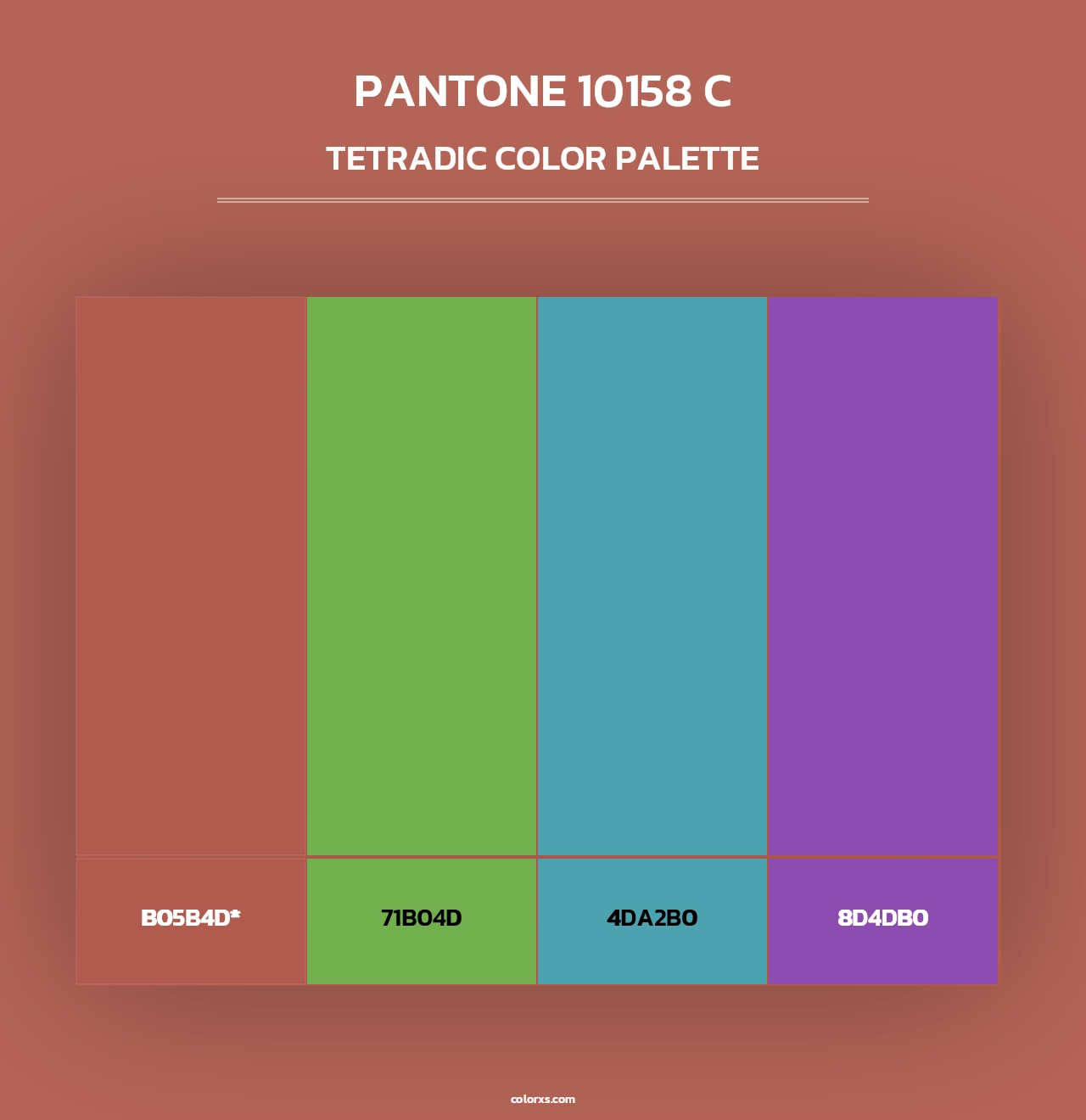 PANTONE 10158 C - Tetradic Color Palette