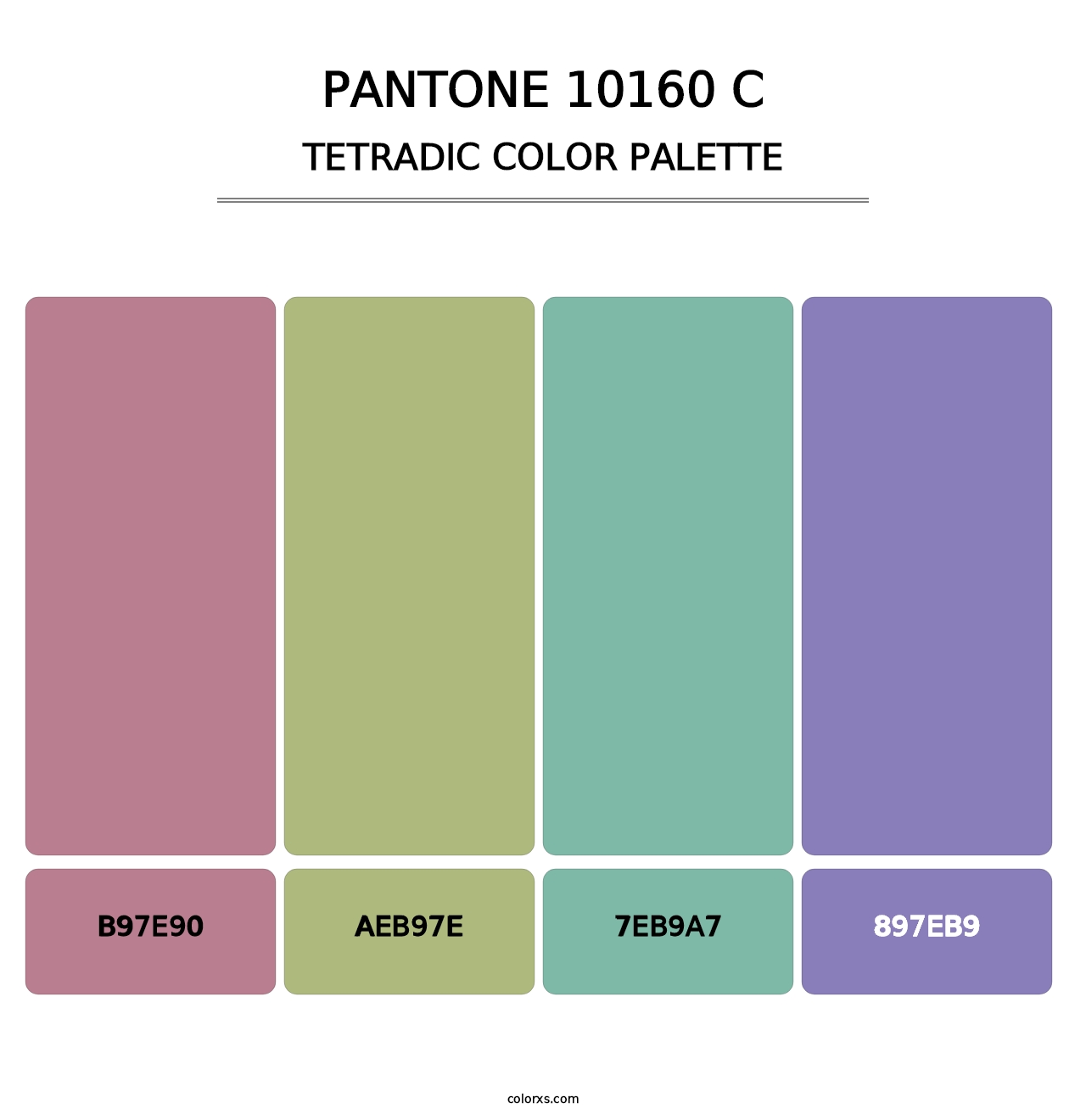 PANTONE 10160 C - Tetradic Color Palette