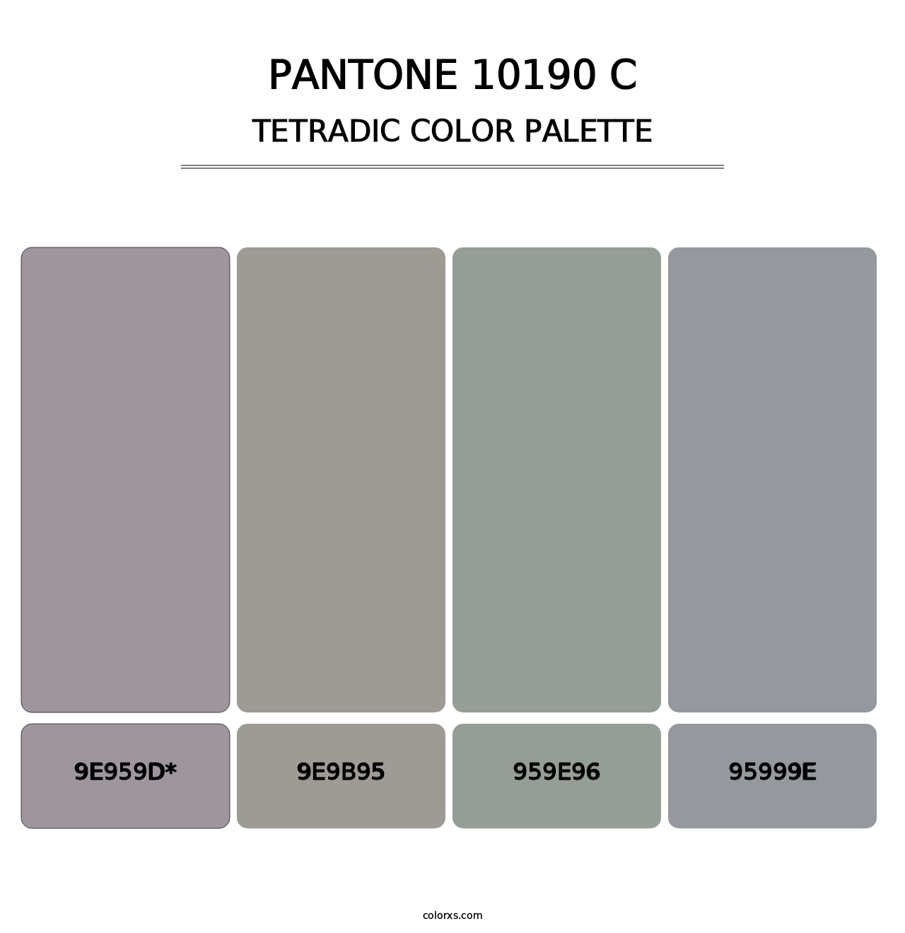 PANTONE 10190 C - Tetradic Color Palette