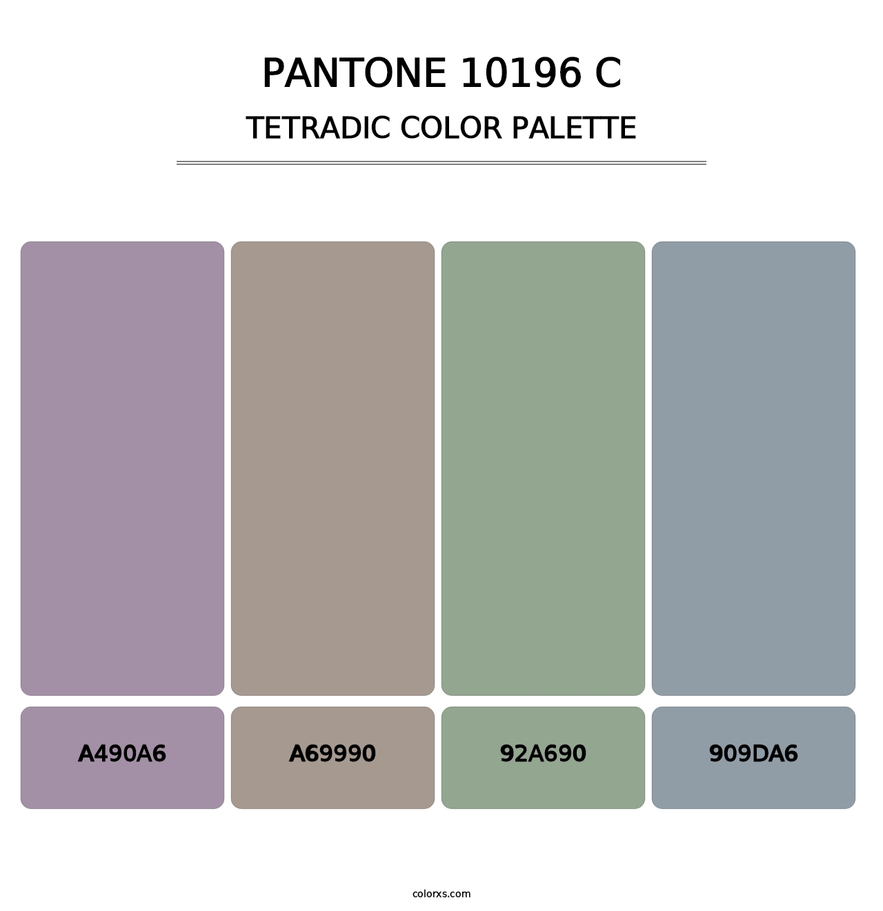 PANTONE 10196 C - Tetradic Color Palette