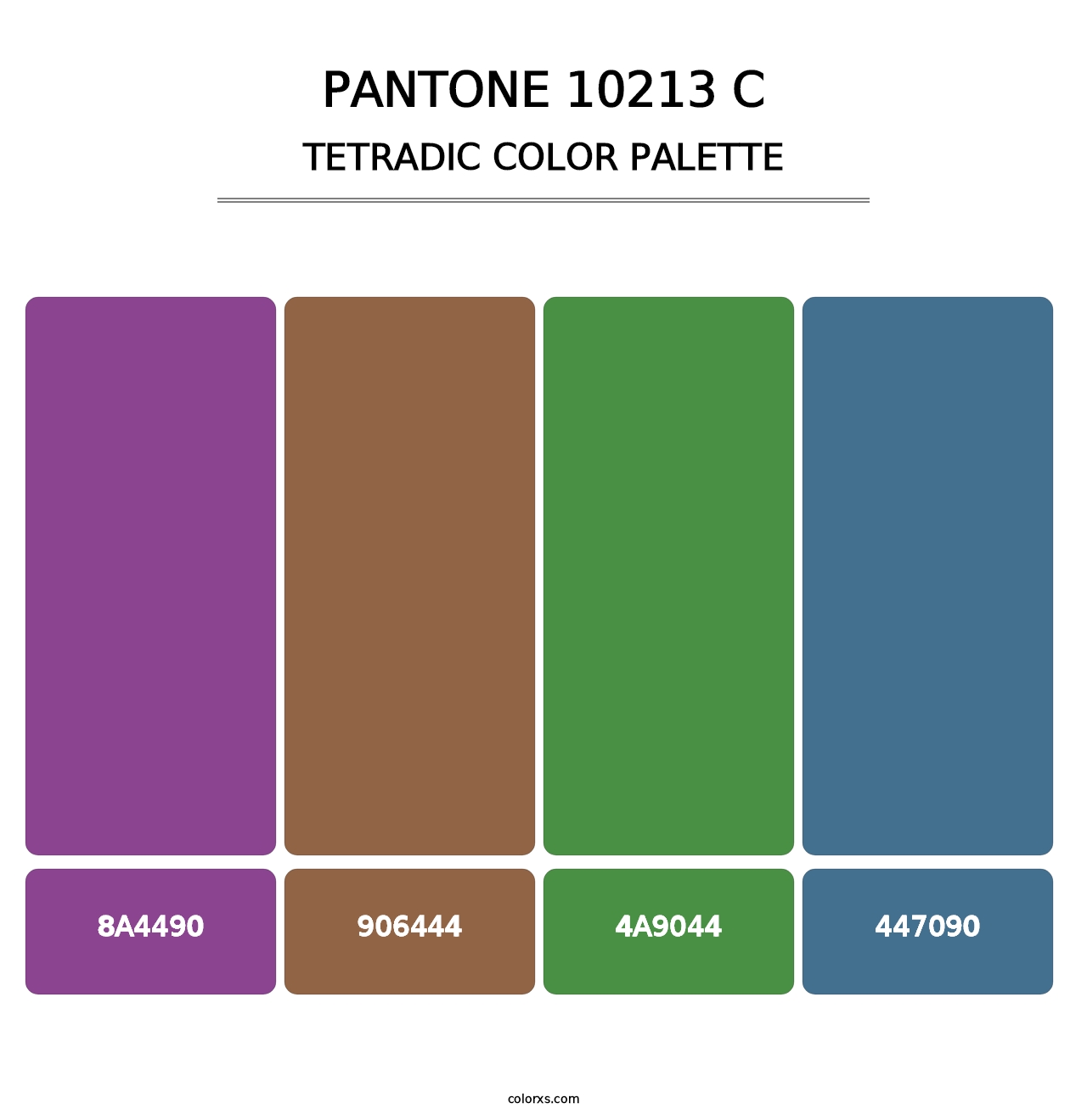 PANTONE 10213 C - Tetradic Color Palette