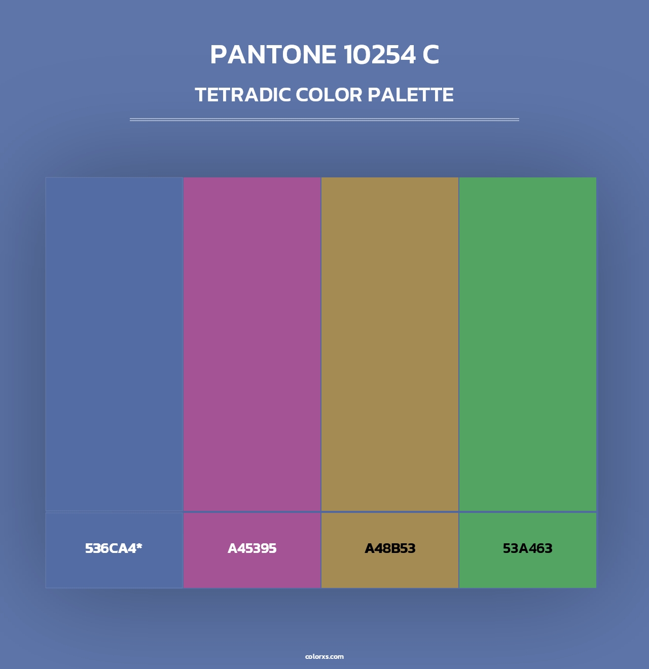 PANTONE 10254 C - Tetradic Color Palette