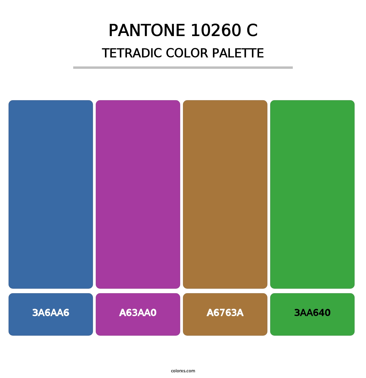 PANTONE 10260 C - Tetradic Color Palette