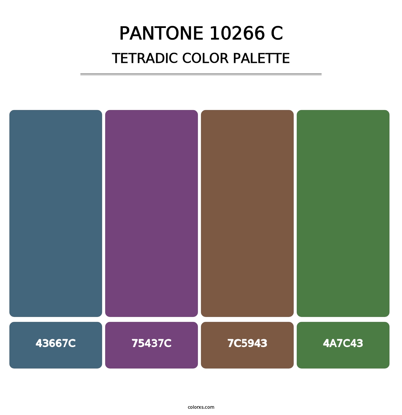 PANTONE 10266 C - Tetradic Color Palette