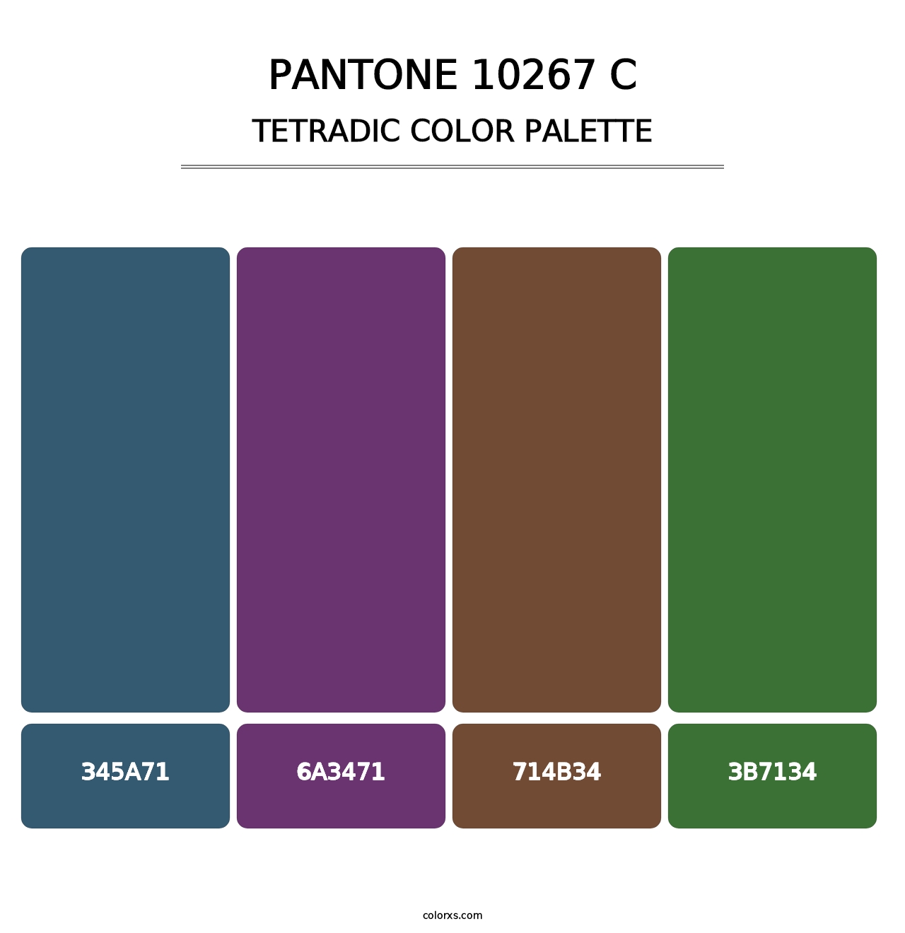 PANTONE 10267 C - Tetradic Color Palette