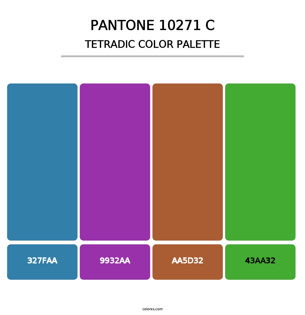 PANTONE 10271 C - Tetradic Color Palette