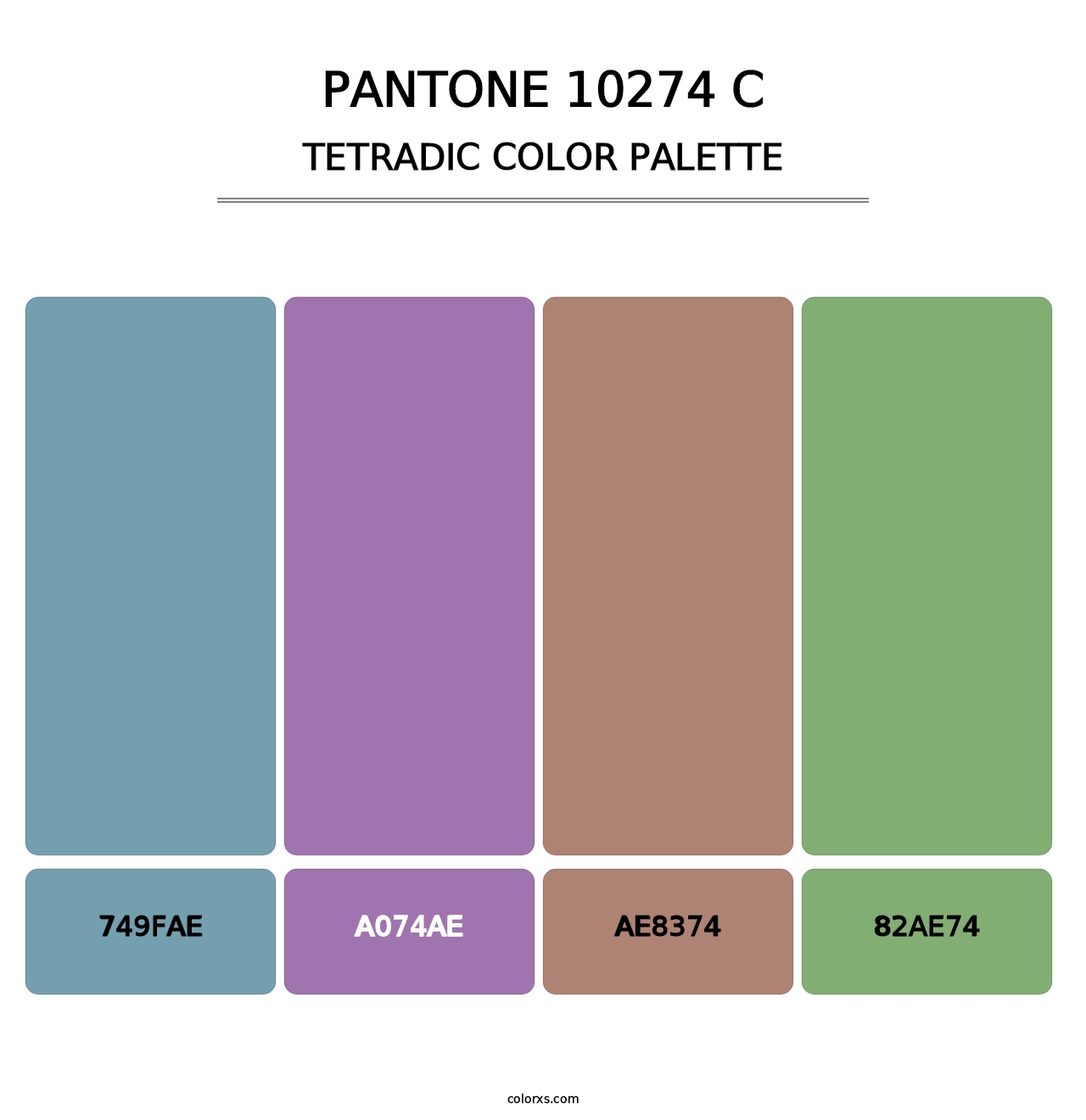 PANTONE 10274 C - Tetradic Color Palette
