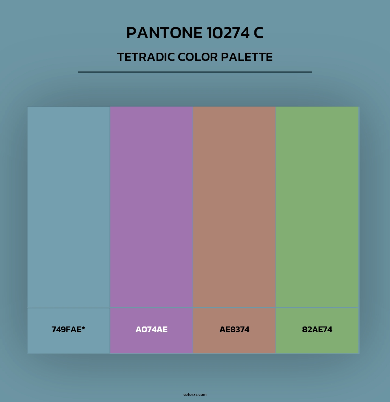 PANTONE 10274 C - Tetradic Color Palette