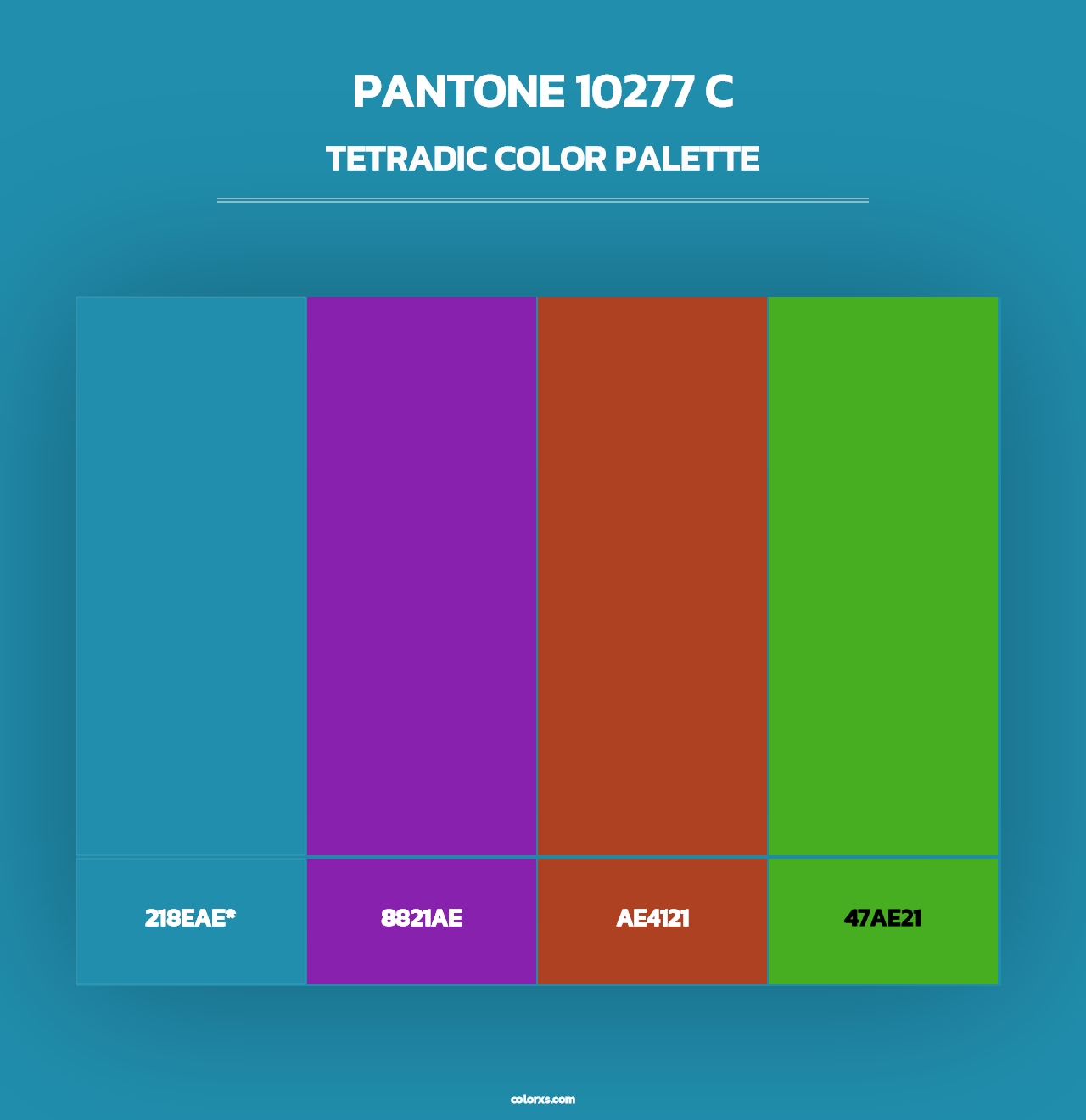 PANTONE 10277 C - Tetradic Color Palette