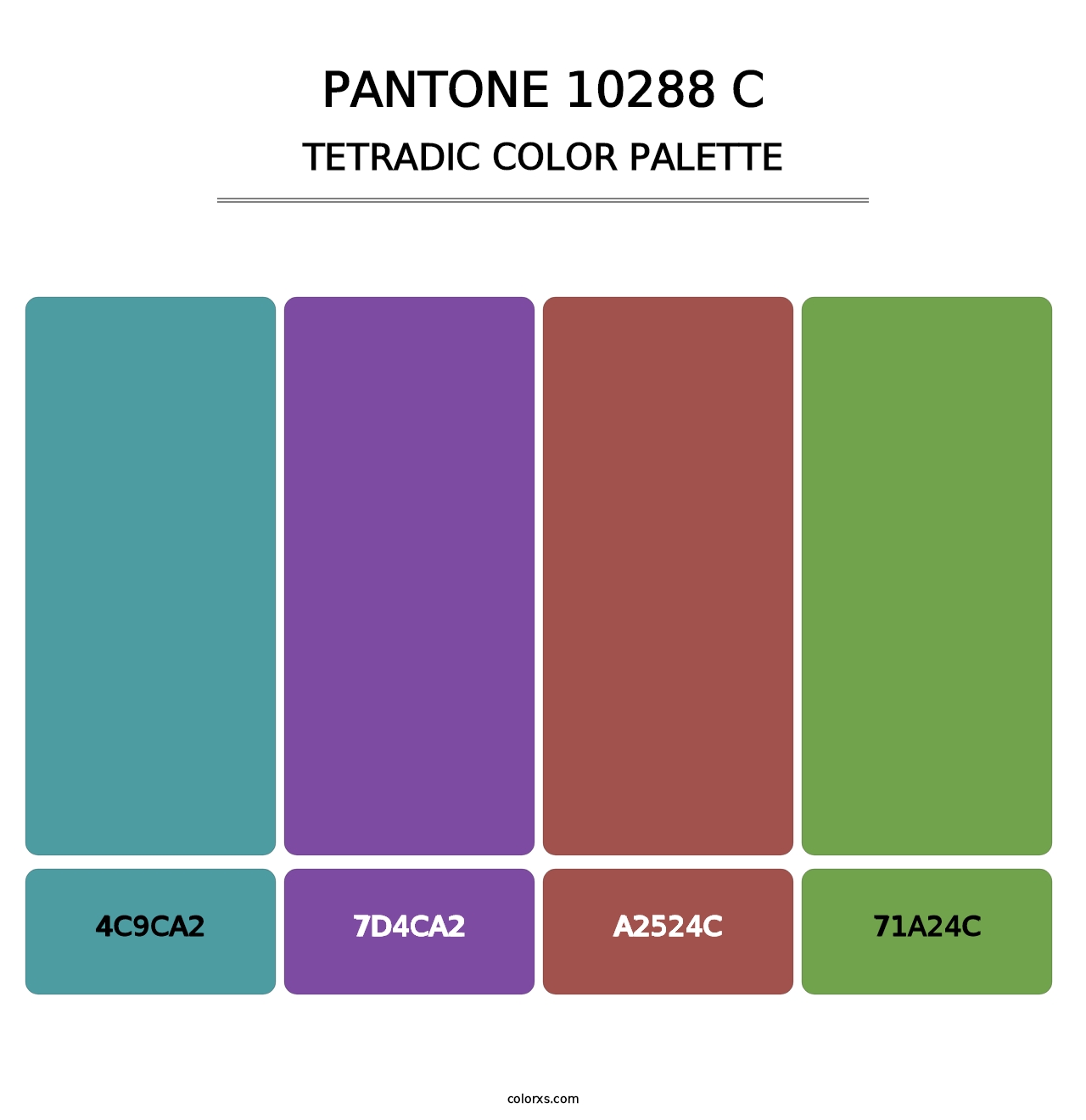 PANTONE 10288 C - Tetradic Color Palette