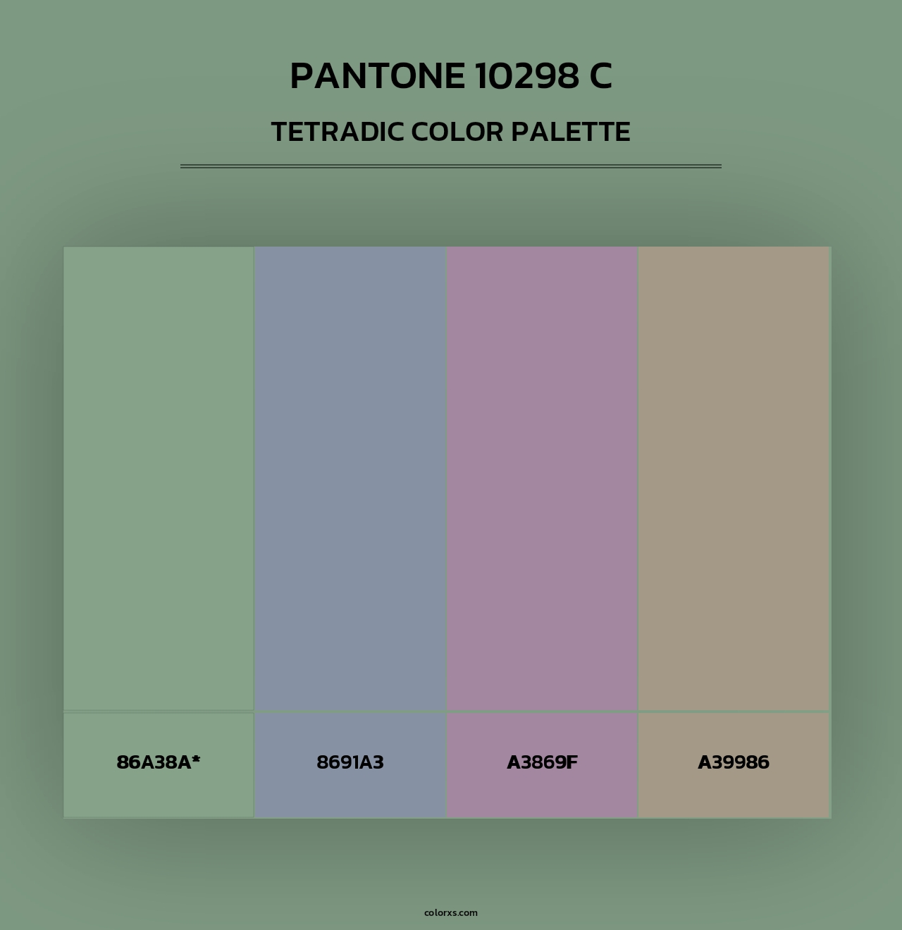 PANTONE 10298 C - Tetradic Color Palette