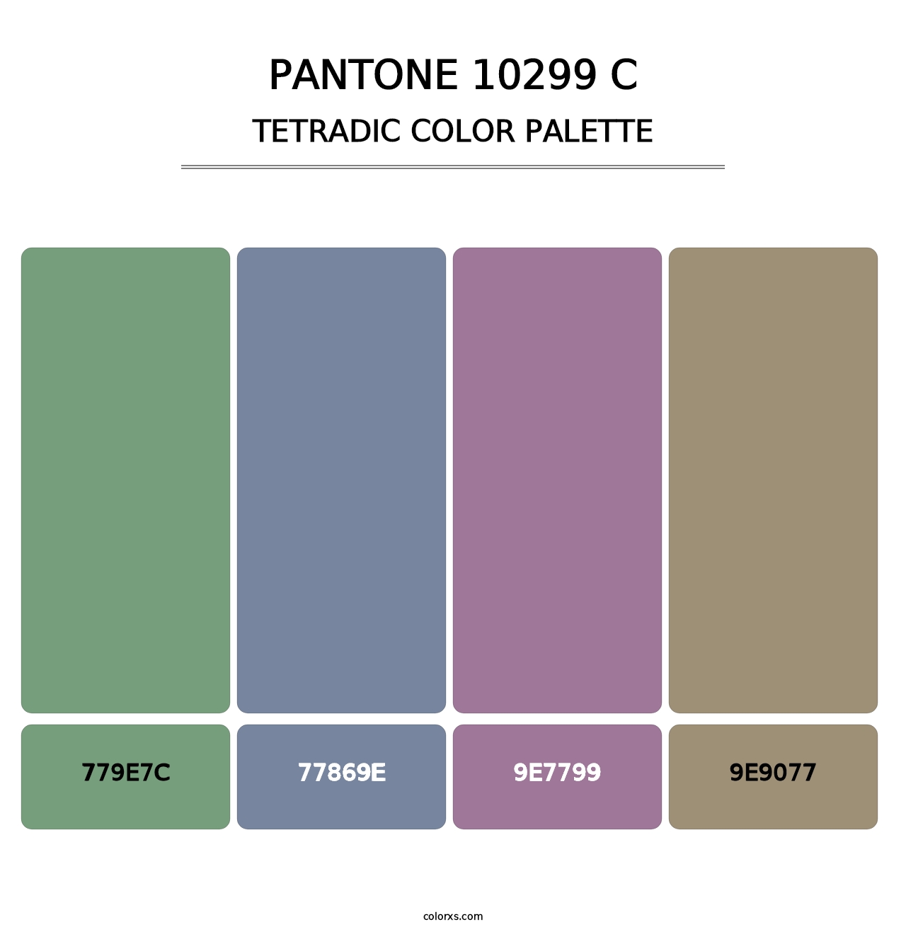 PANTONE 10299 C - Tetradic Color Palette