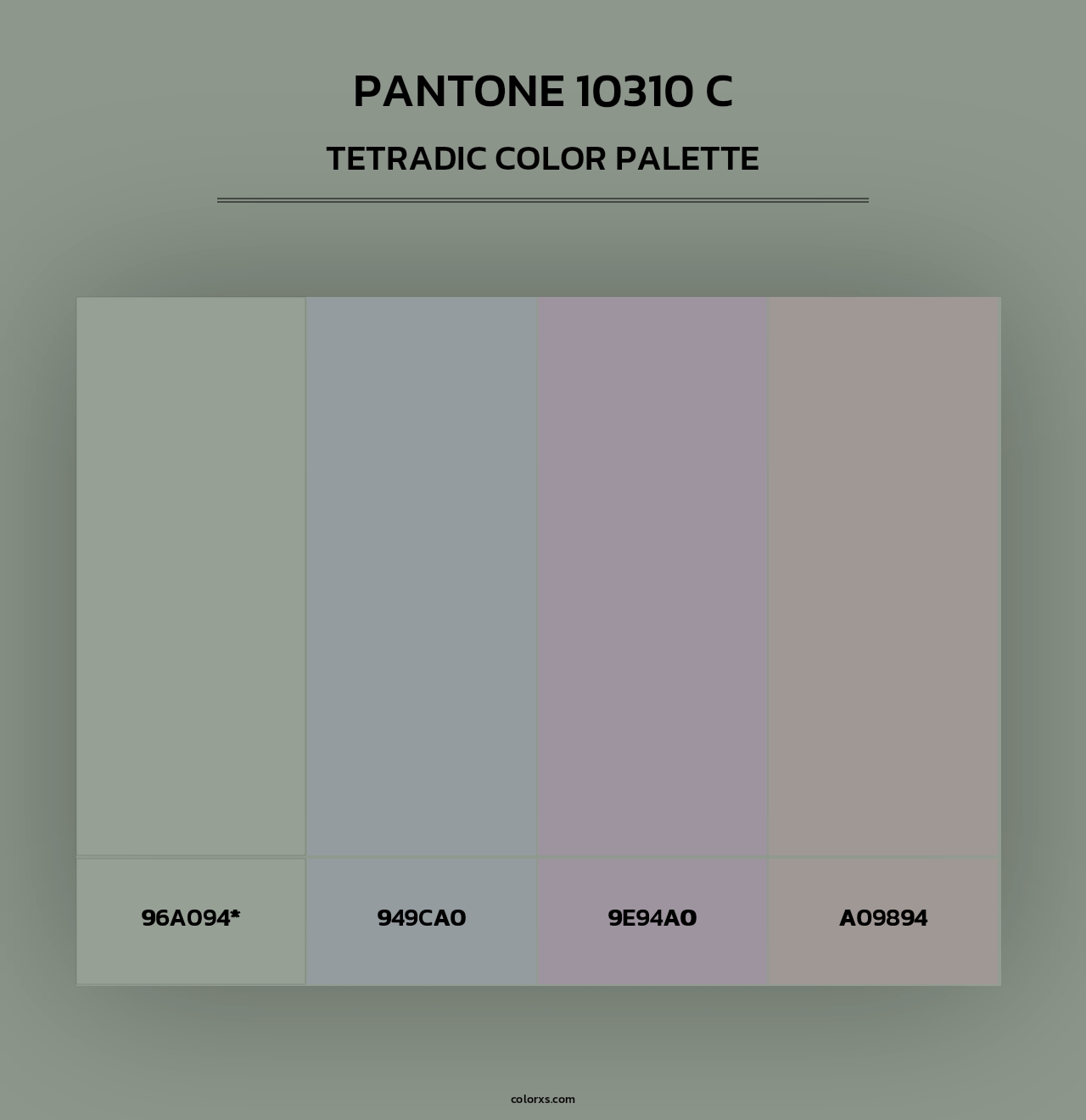 PANTONE 10310 C - Tetradic Color Palette