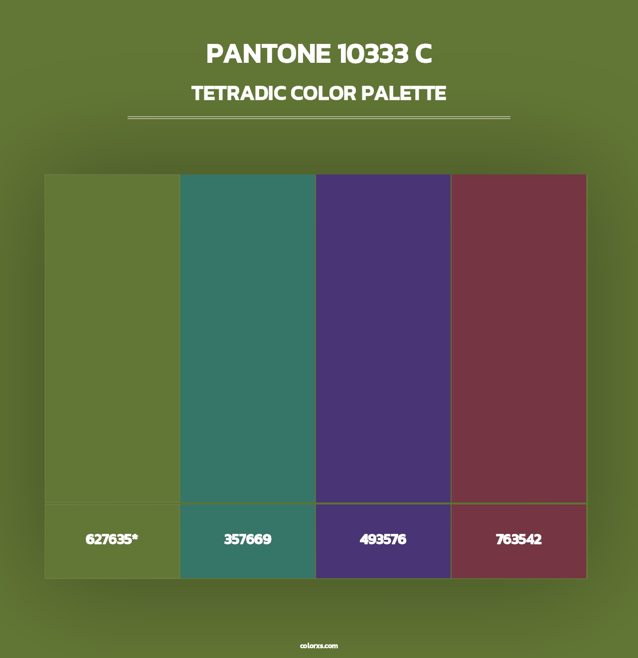 PANTONE 10333 C - Tetradic Color Palette