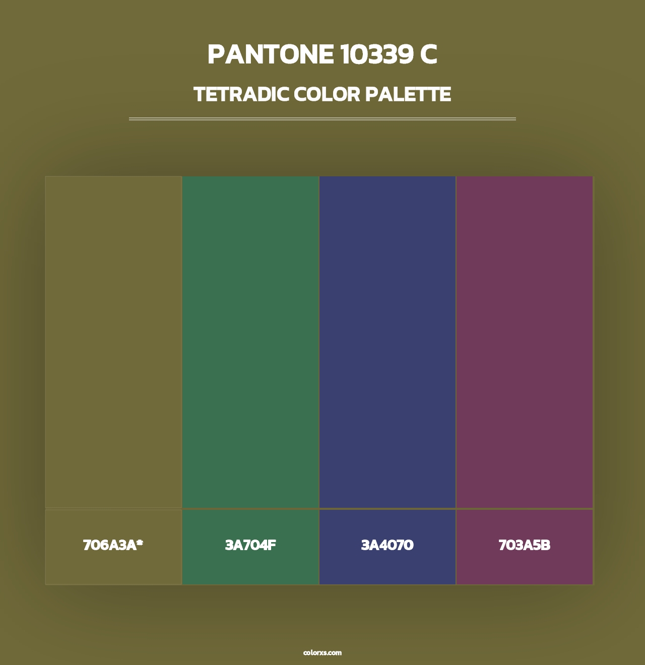 PANTONE 10339 C - Tetradic Color Palette