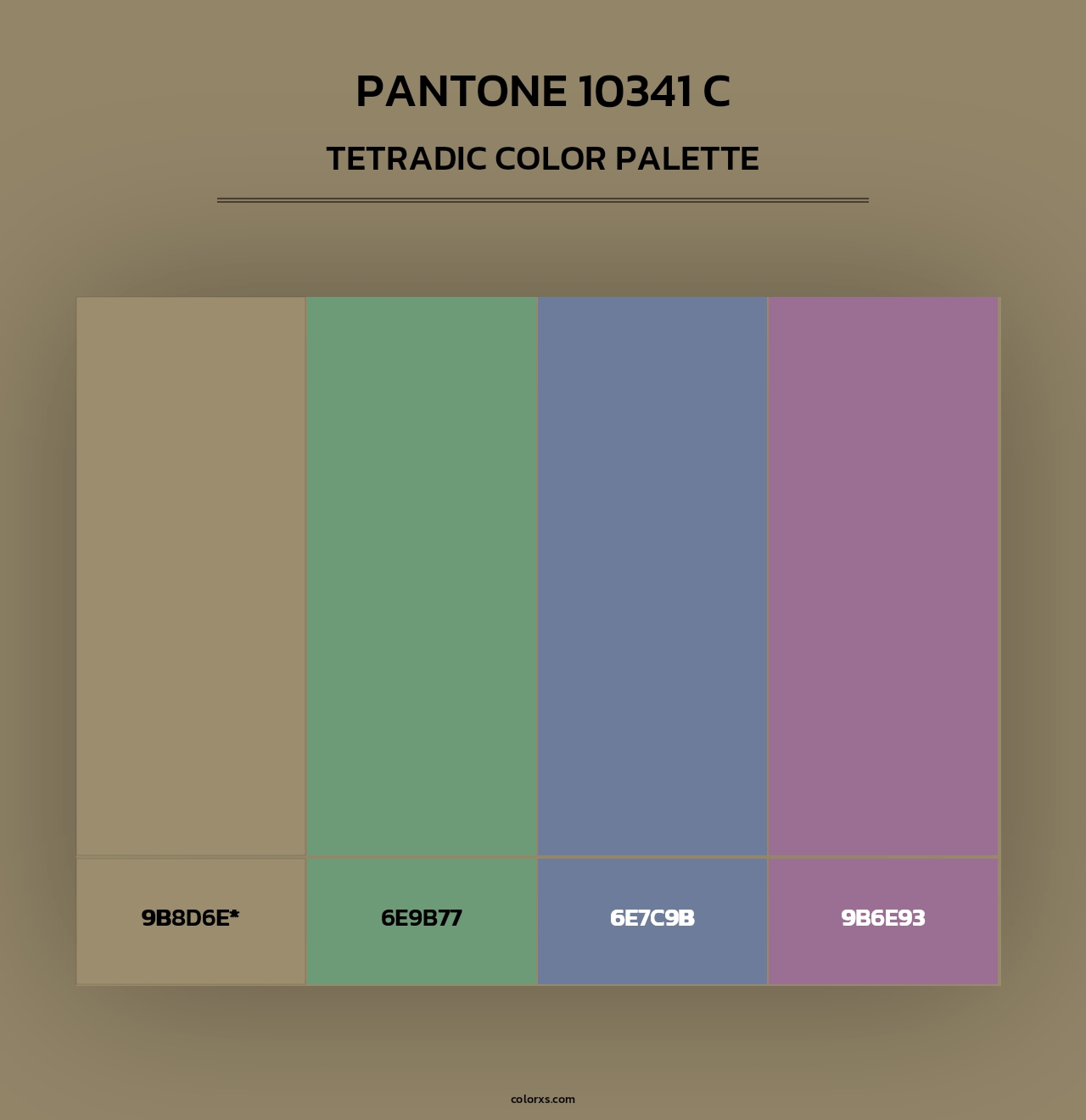 PANTONE 10341 C - Tetradic Color Palette