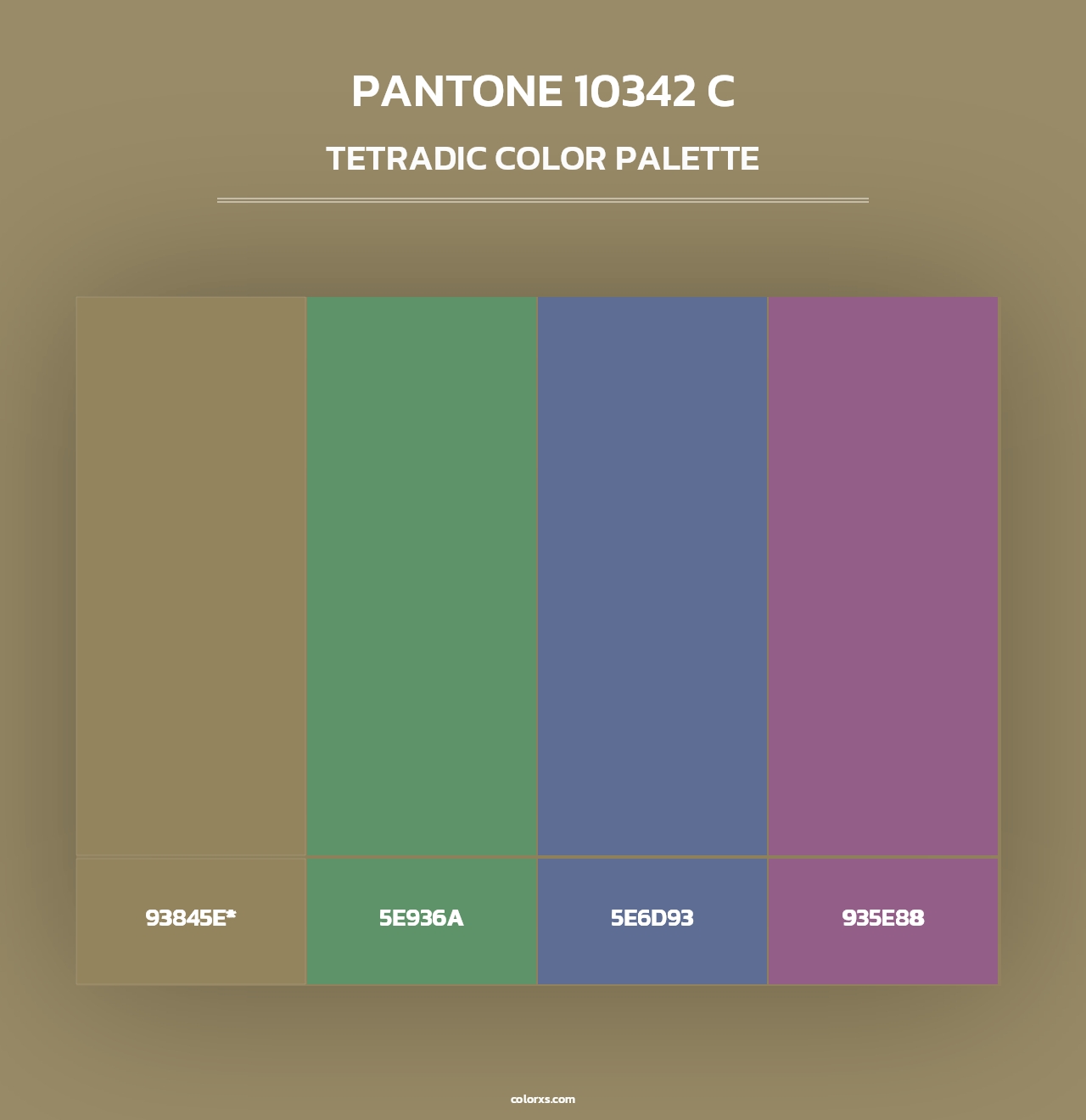 PANTONE 10342 C - Tetradic Color Palette