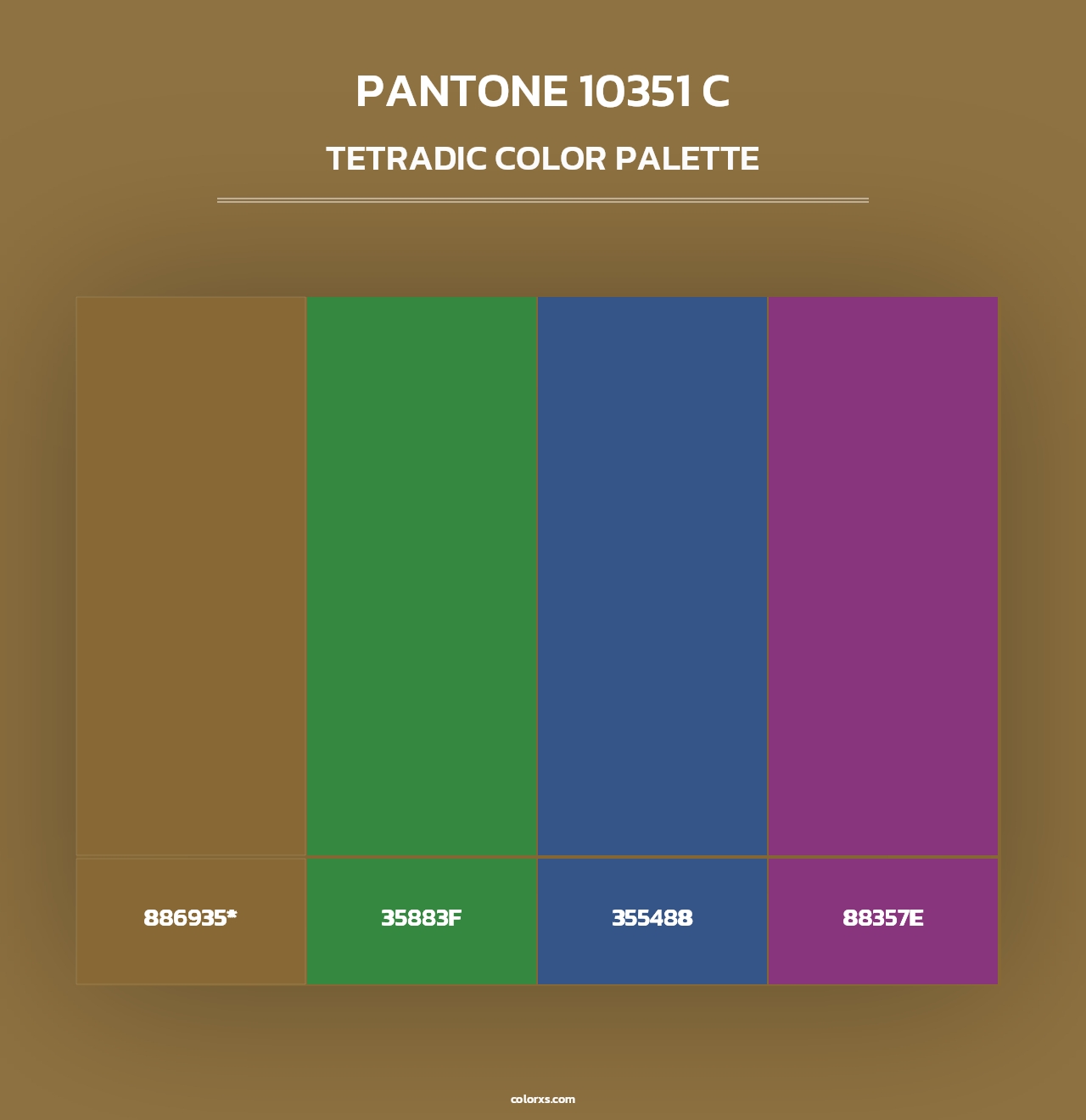PANTONE 10351 C - Tetradic Color Palette