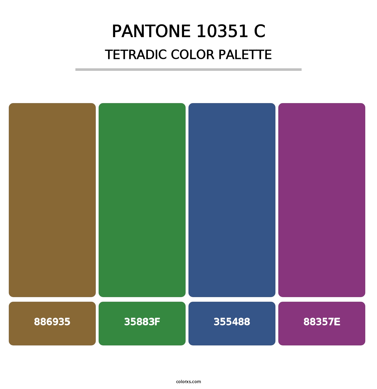 PANTONE 10351 C - Tetradic Color Palette