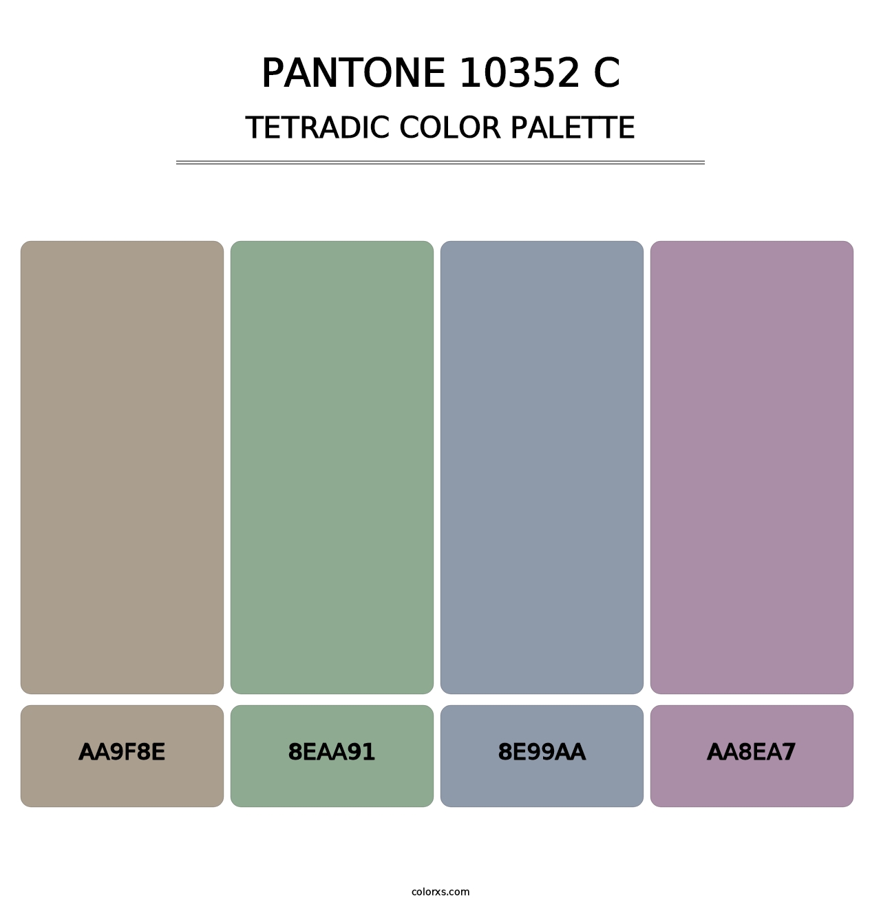 PANTONE 10352 C - Tetradic Color Palette