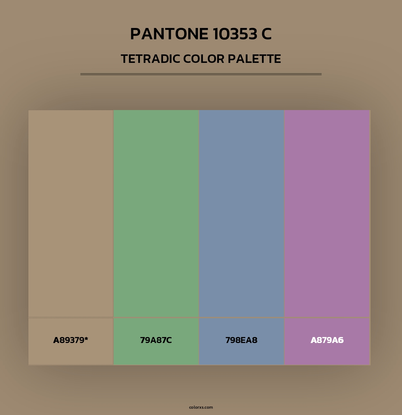 PANTONE 10353 C - Tetradic Color Palette