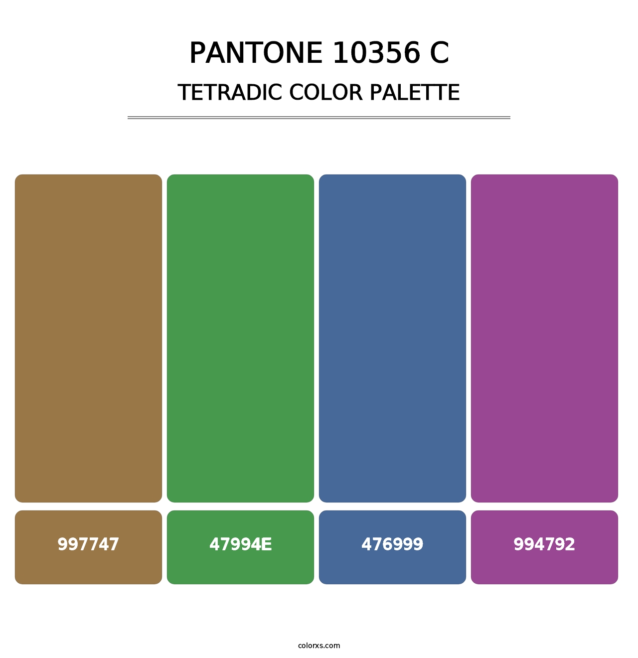 PANTONE 10356 C - Tetradic Color Palette