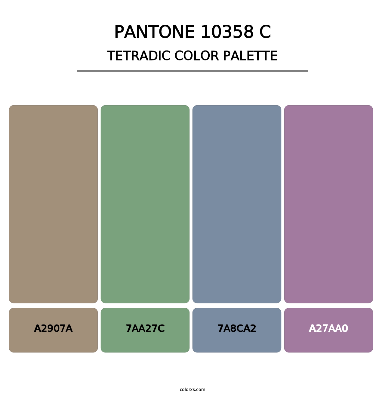 PANTONE 10358 C - Tetradic Color Palette