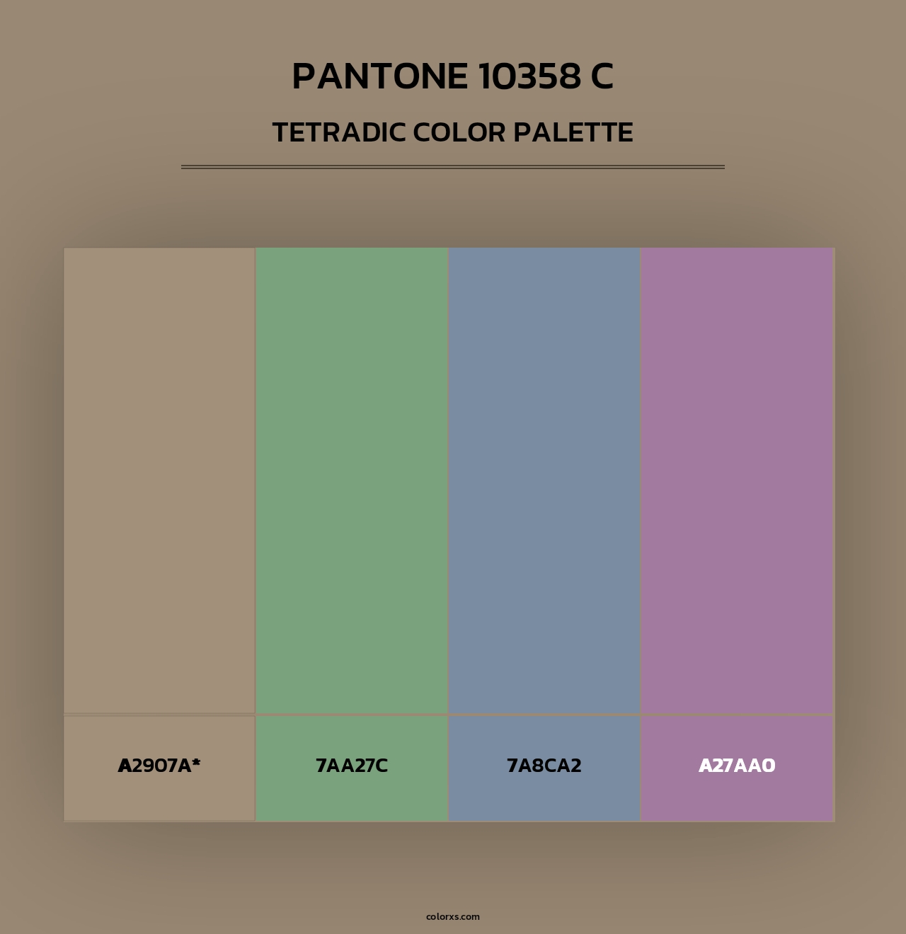 PANTONE 10358 C - Tetradic Color Palette