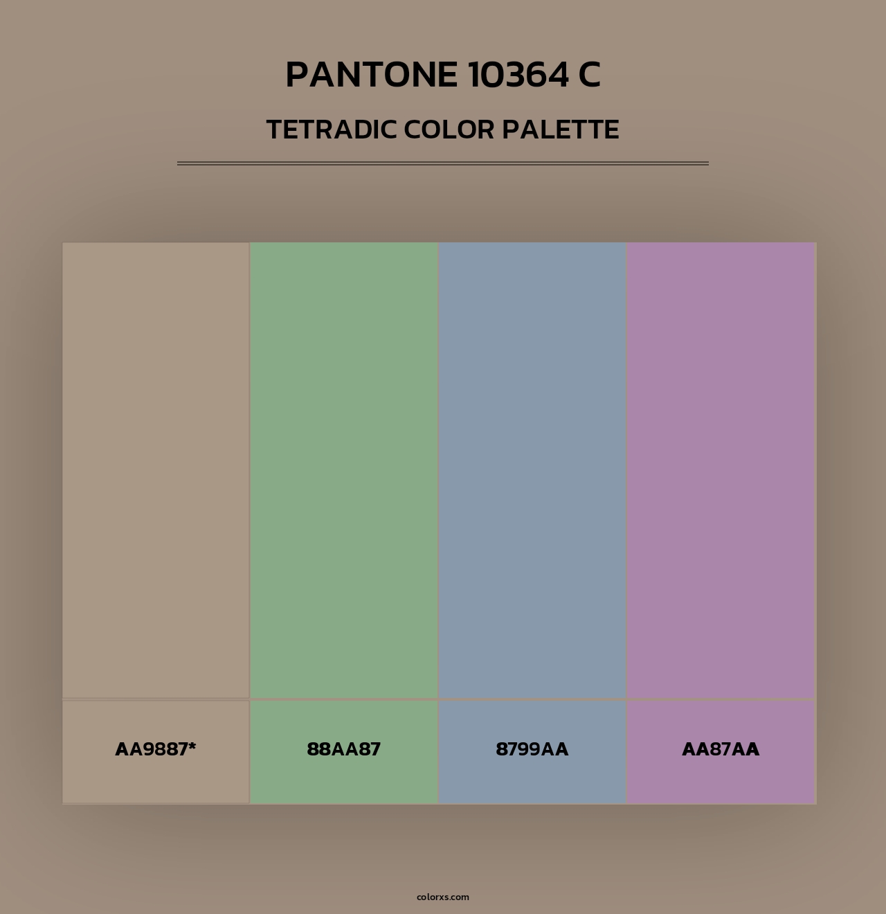 PANTONE 10364 C - Tetradic Color Palette