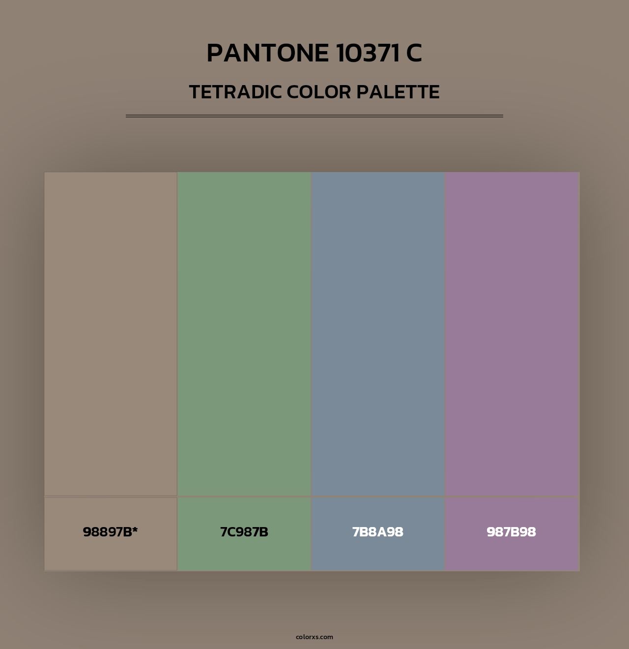 PANTONE 10371 C - Tetradic Color Palette