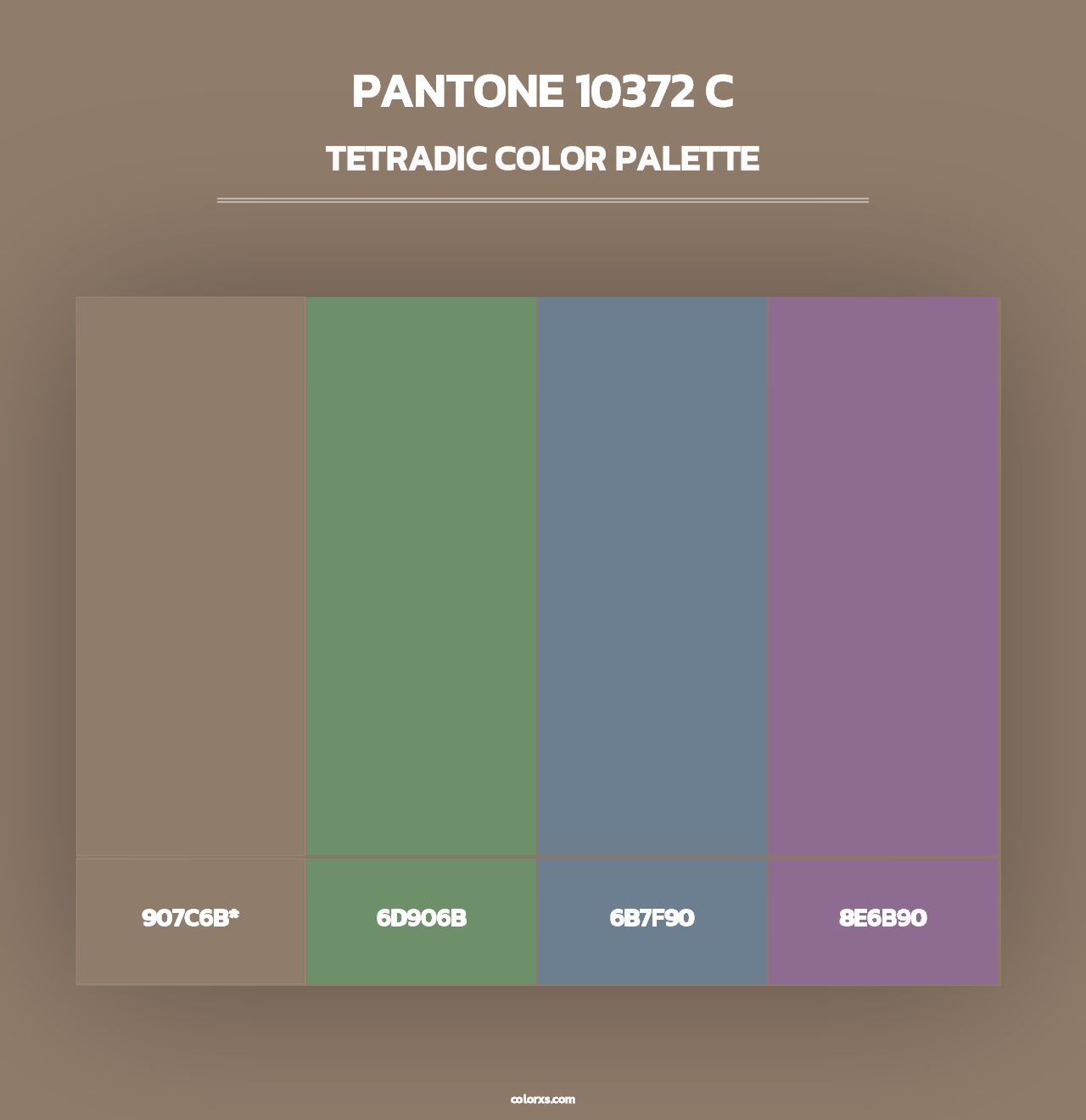 PANTONE 10372 C - Tetradic Color Palette