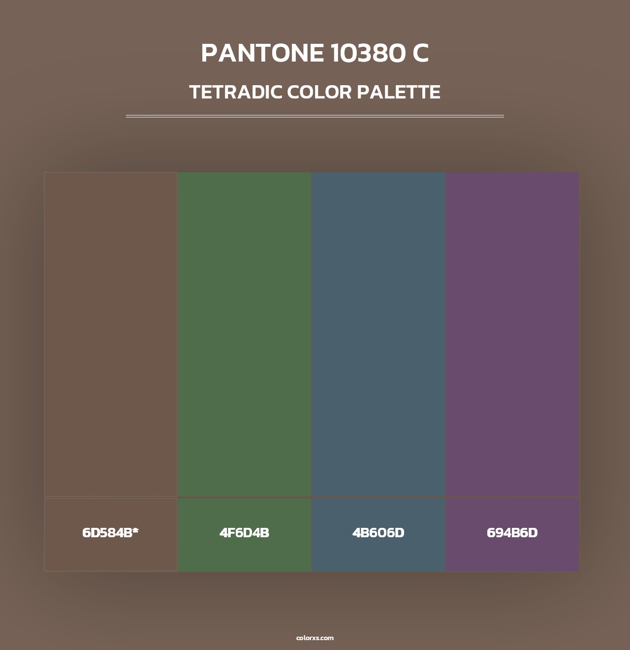 PANTONE 10380 C - Tetradic Color Palette