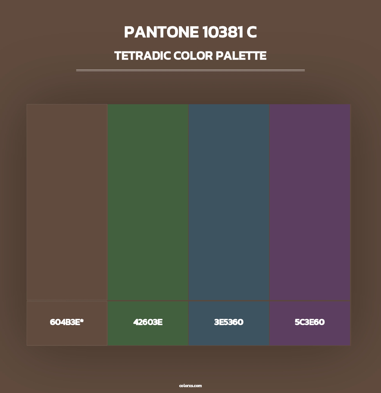 PANTONE 10381 C - Tetradic Color Palette