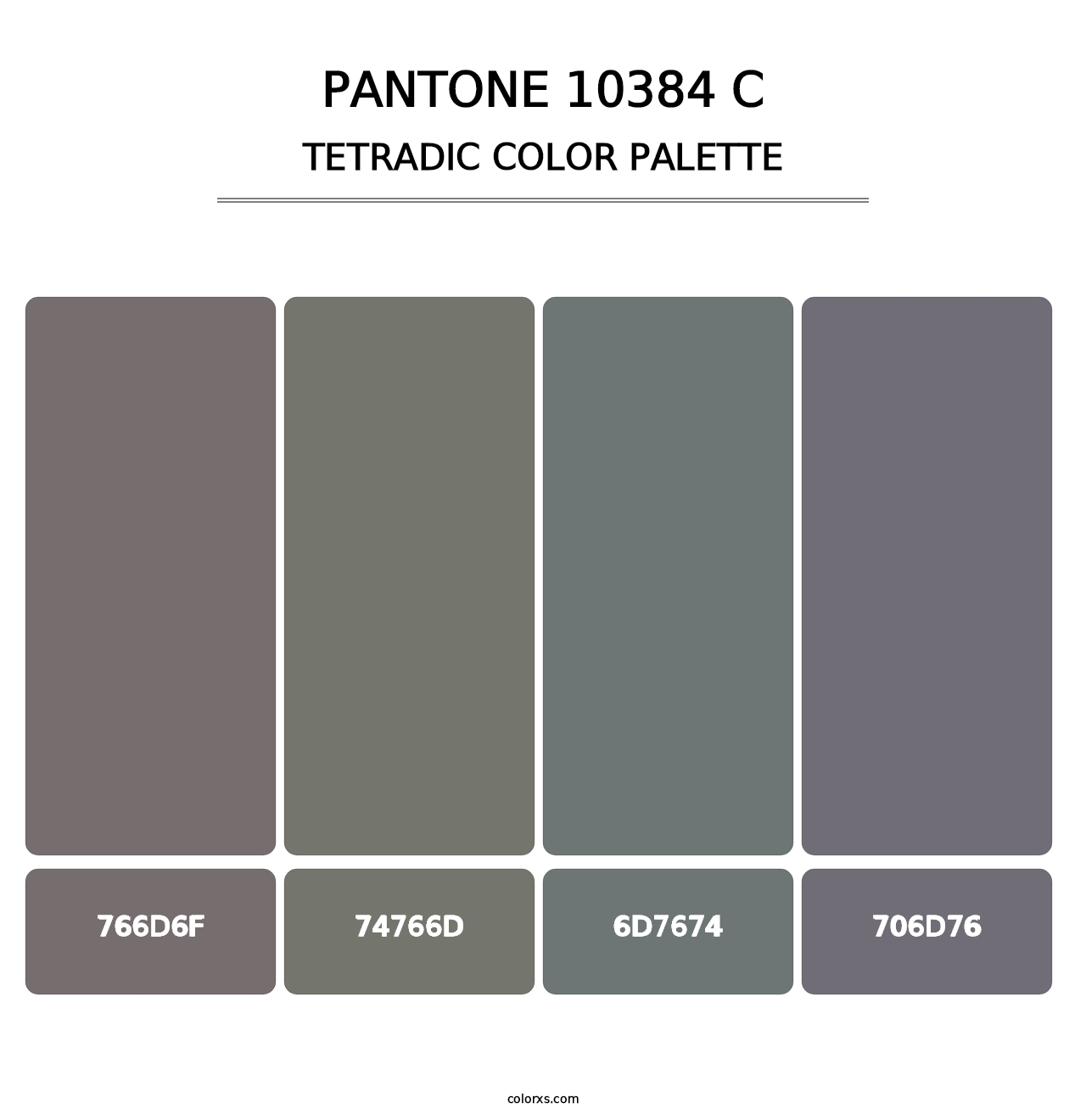 PANTONE 10384 C - Tetradic Color Palette