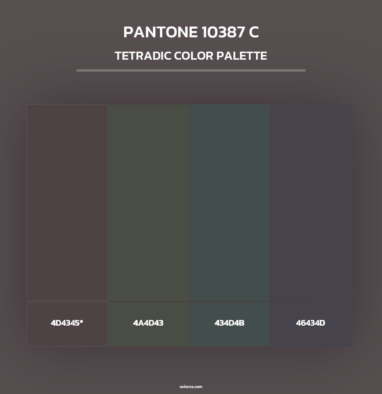 PANTONE 10387 C - Tetradic Color Palette