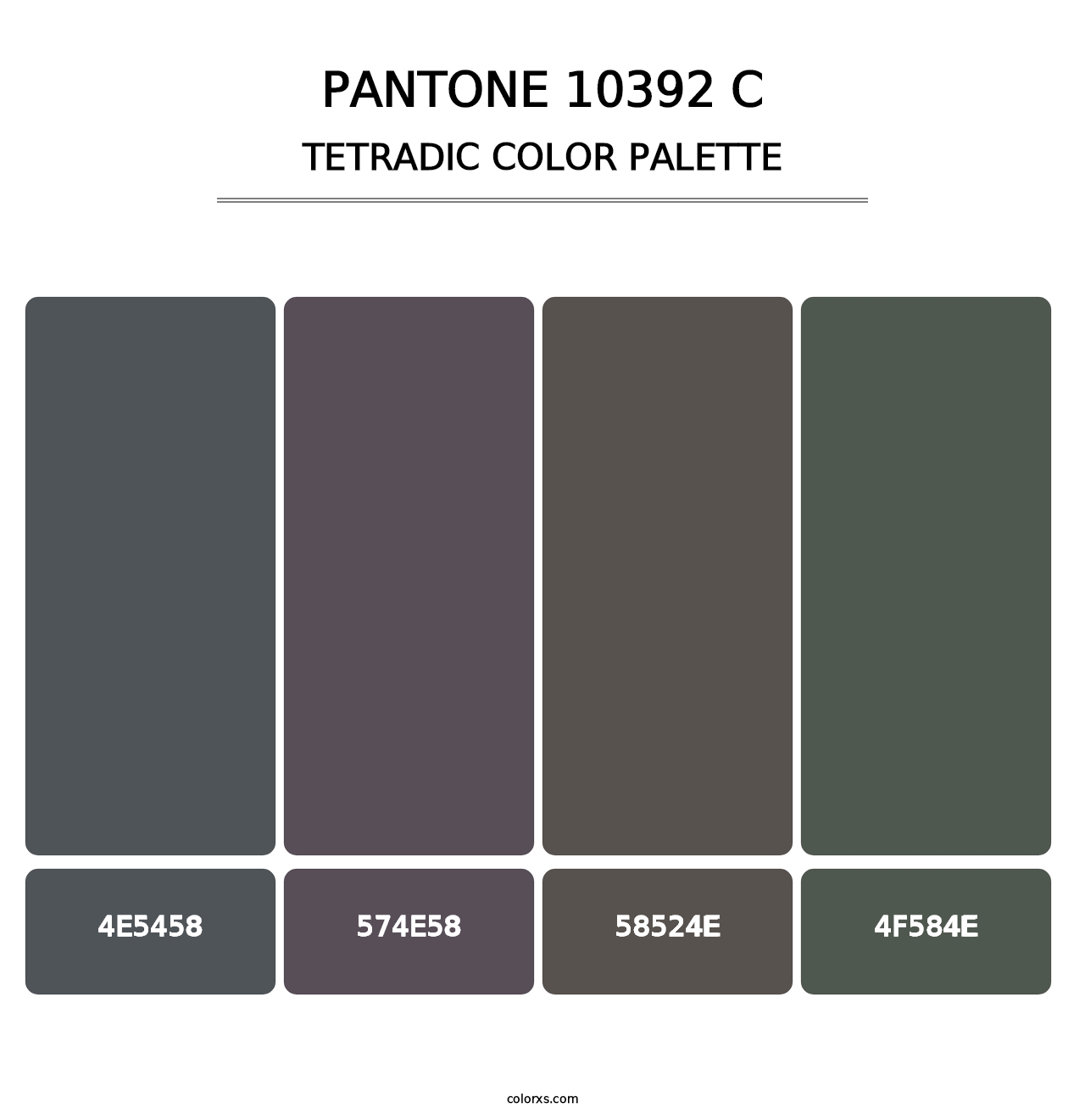 PANTONE 10392 C - Tetradic Color Palette