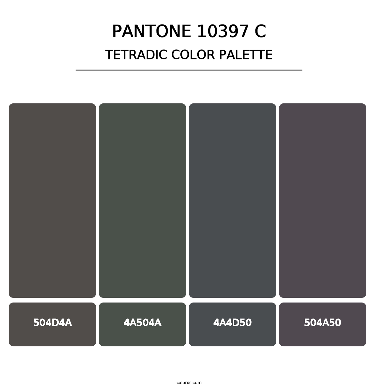 PANTONE 10397 C - Tetradic Color Palette