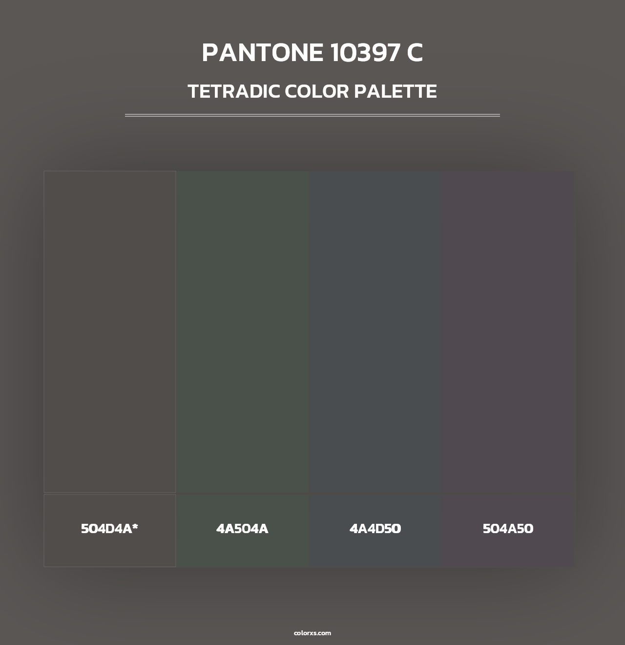 PANTONE 10397 C - Tetradic Color Palette
