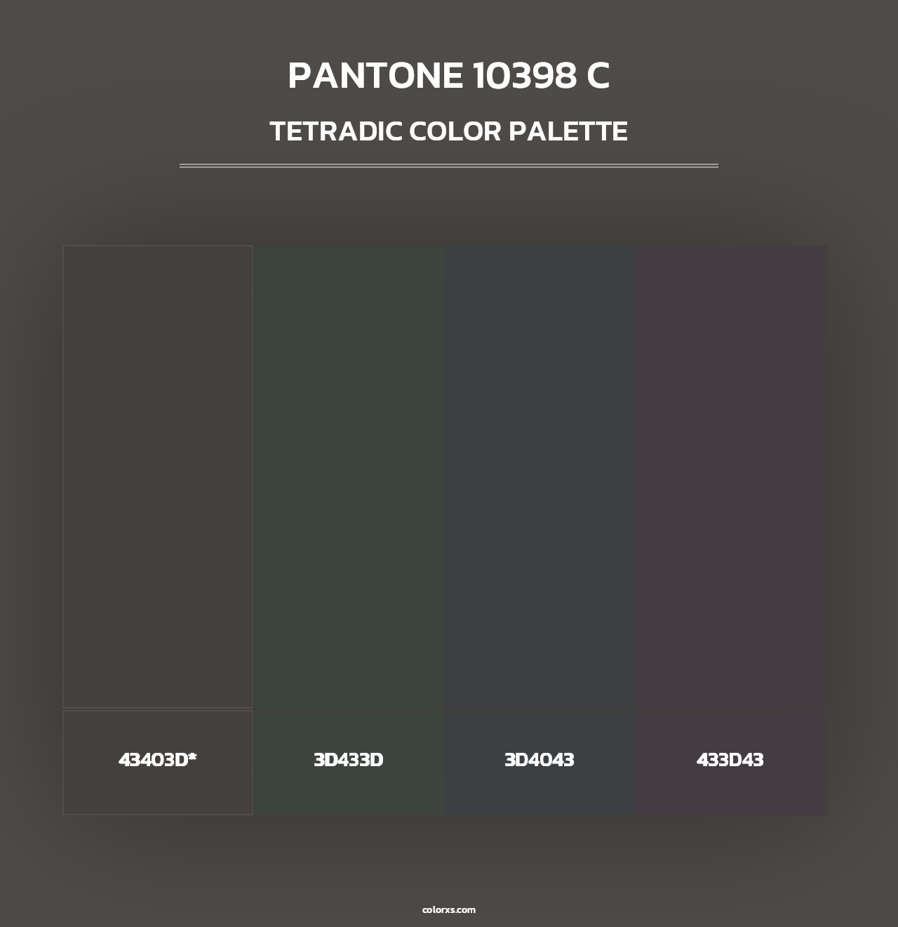 PANTONE 10398 C - Tetradic Color Palette