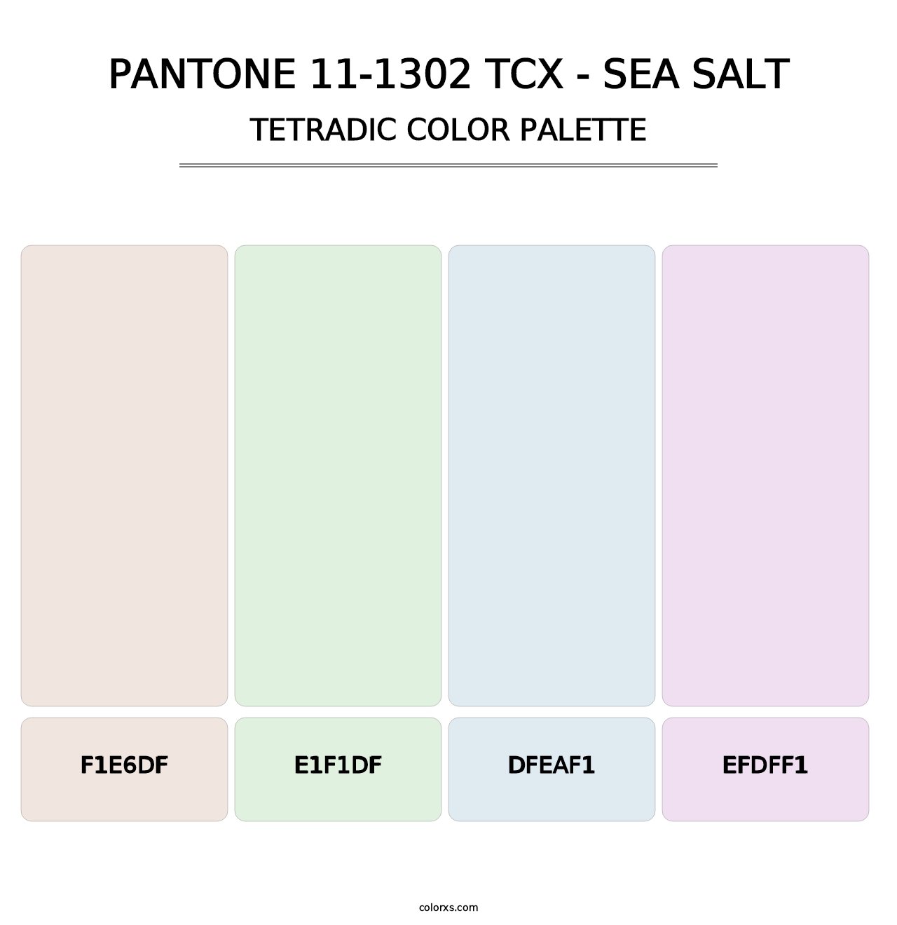 PANTONE 11-1302 TCX - Sea Salt - Tetradic Color Palette