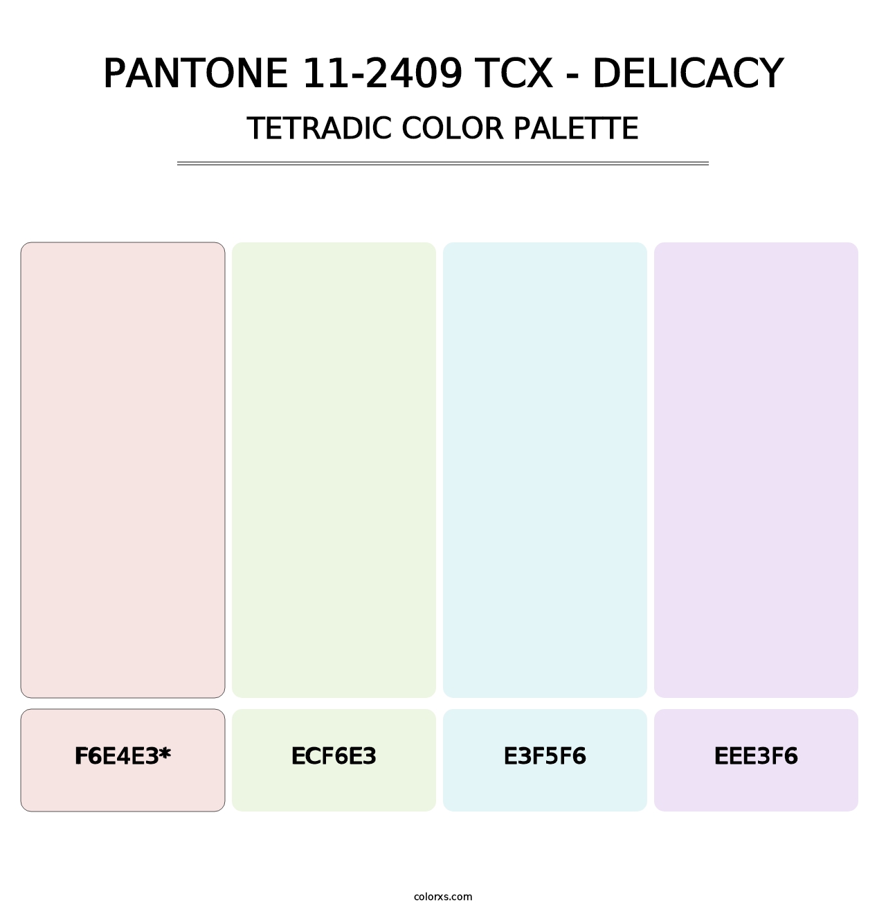 PANTONE 11-2409 TCX - Delicacy - Tetradic Color Palette