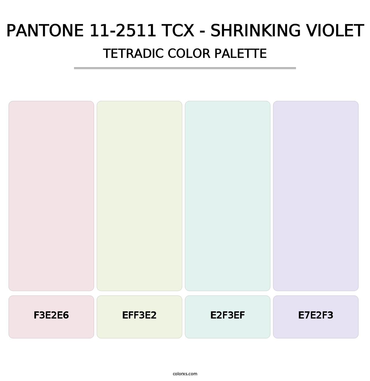 PANTONE 11-2511 TCX - Shrinking Violet - Tetradic Color Palette