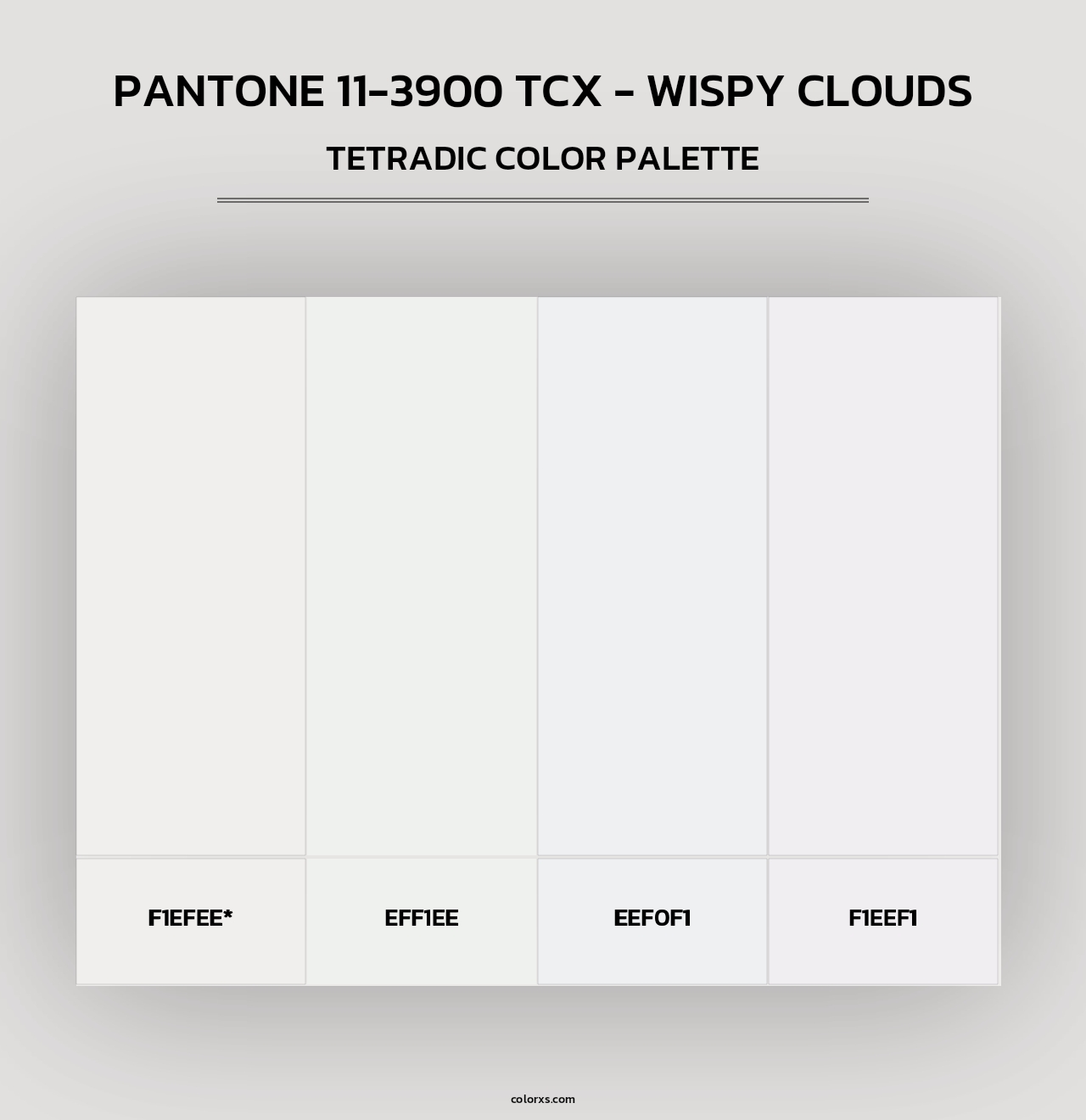 PANTONE 11-3900 TCX - Wispy Clouds - Tetradic Color Palette
