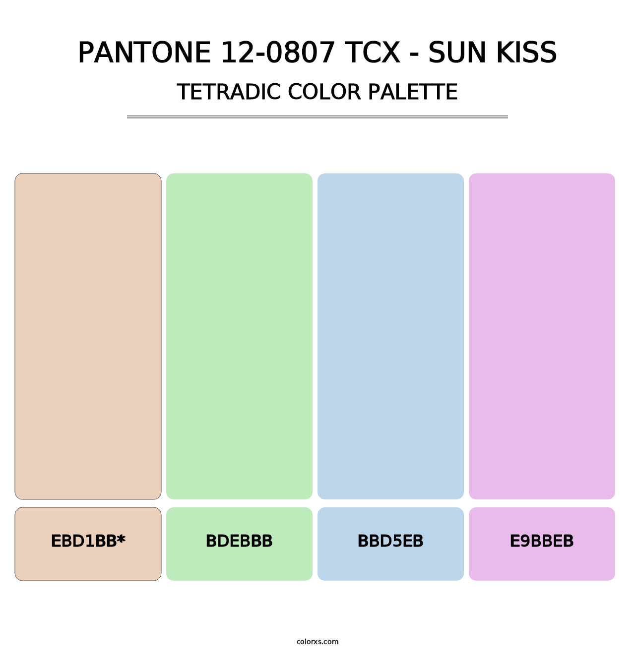 PANTONE 12-0807 TCX - Sun Kiss - Tetradic Color Palette