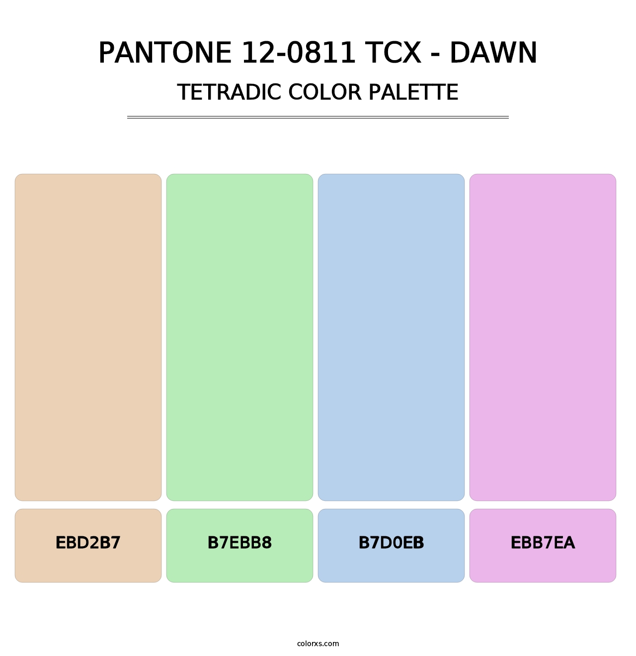 PANTONE 12-0811 TCX - Dawn - Tetradic Color Palette