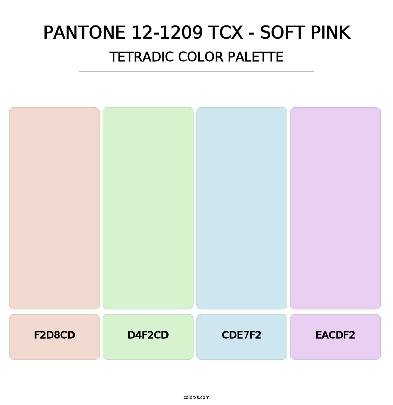PANTONE 12-1209 TCX - Soft Pink - Tetradic Color Palette